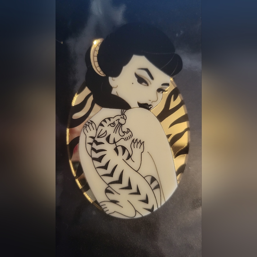 Acrylic Tiger Lady Brooch
